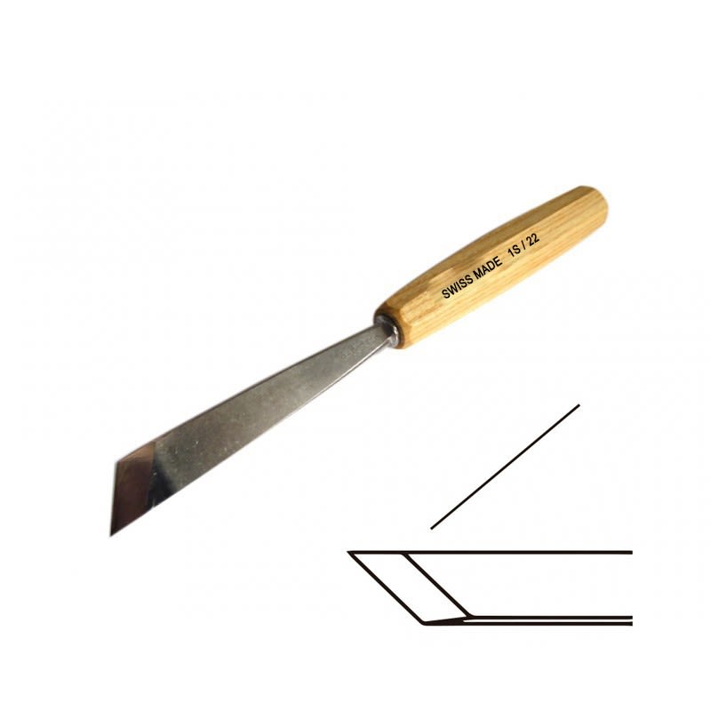 Gubia No 1S. Doble Bisel en Angulo de 22 mm de ancho 1