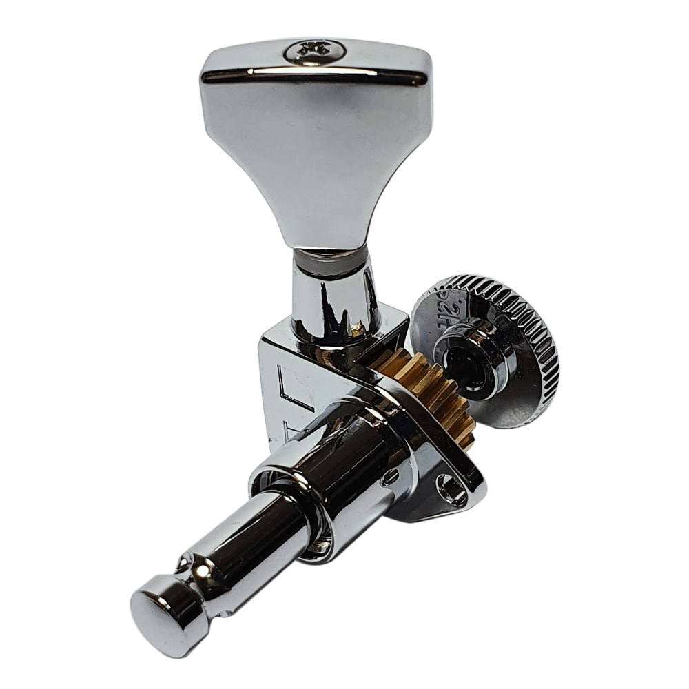 Clavija 1R con Locking. Mod 6GL0C-20. Boton: DHS. Color Chrome2