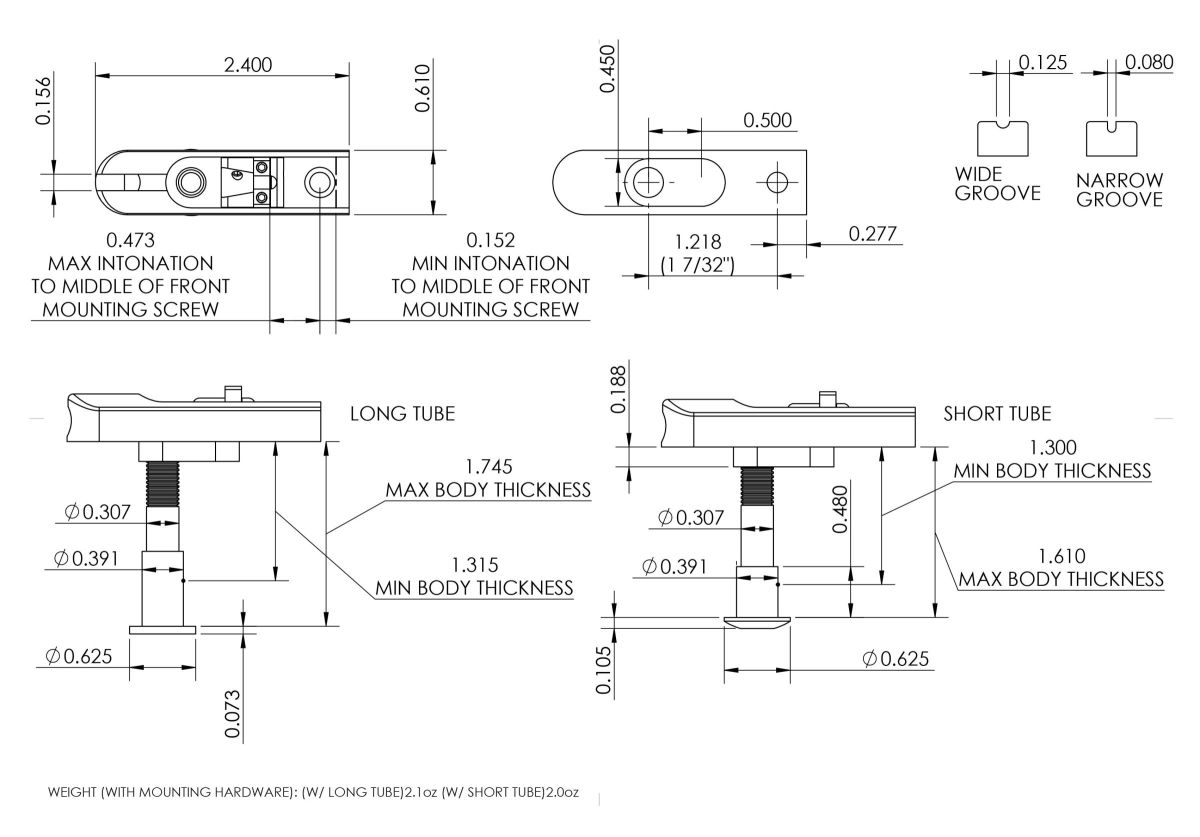 Carril para Cuerdas. Mod: 5A100BS (Agudas). Black1