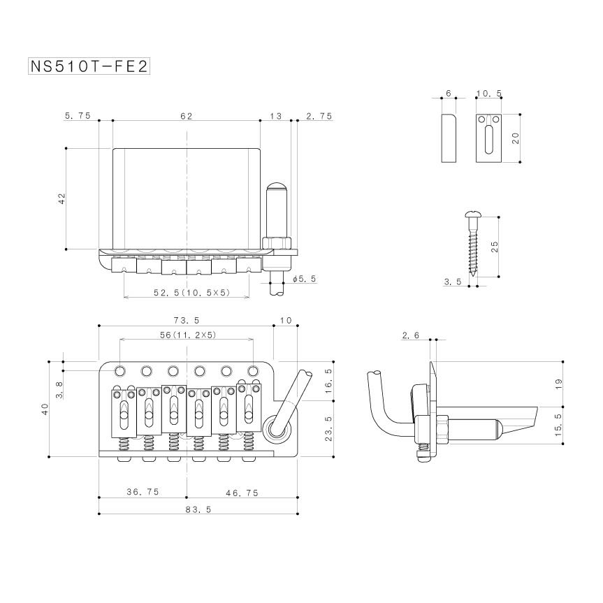 Tremolo Vintage. Mod NS510T-FE2. Color: Gold (52mm) 2