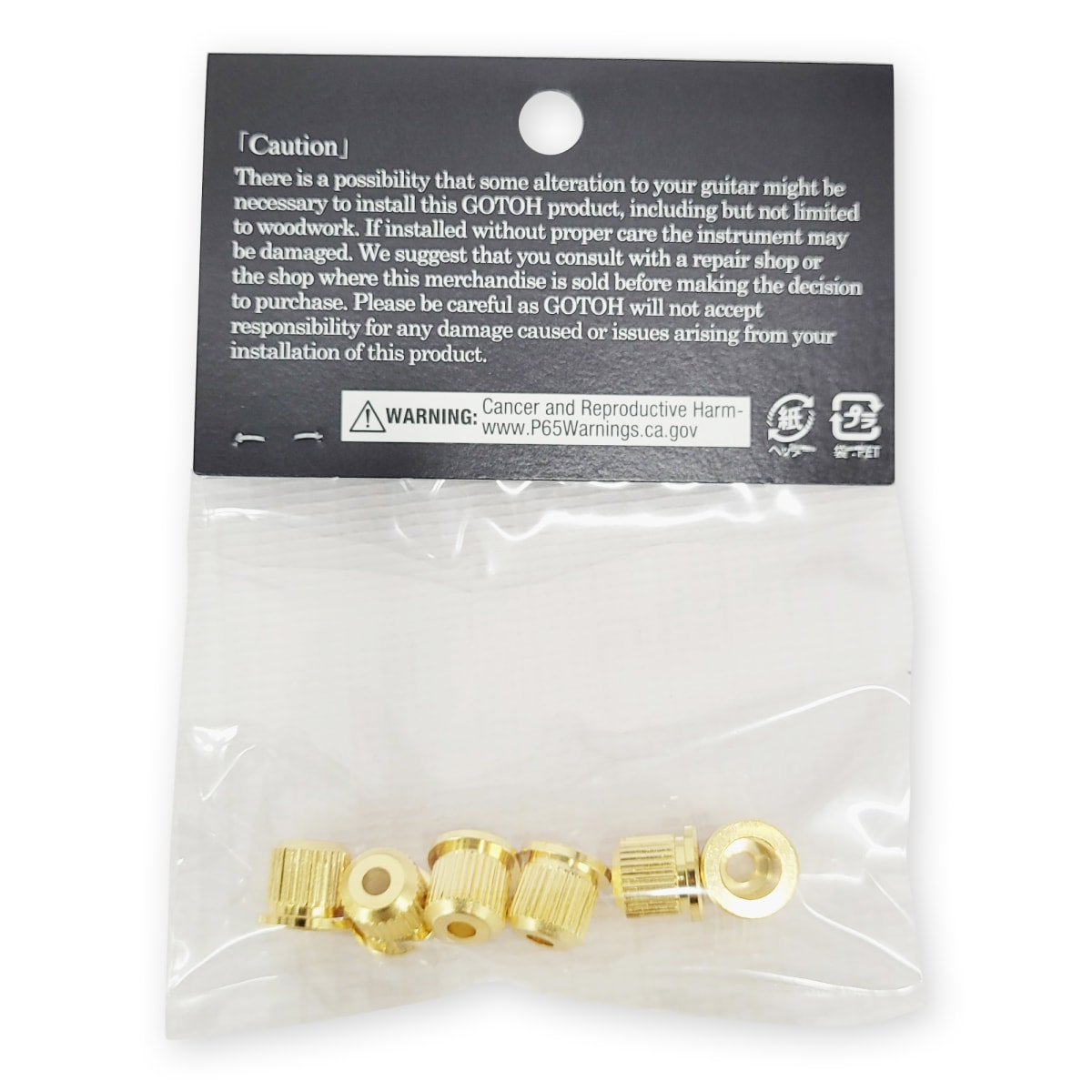 Set de Ferrules Gotoh para Guitarra TLB-1 Color Gold (6 Pcs)3