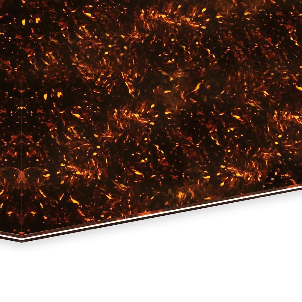 Lamina para Pickguard 300 x 450 mm. Mod: PC-TOR-BLK. Color: Red Tortoise. 3-ply3