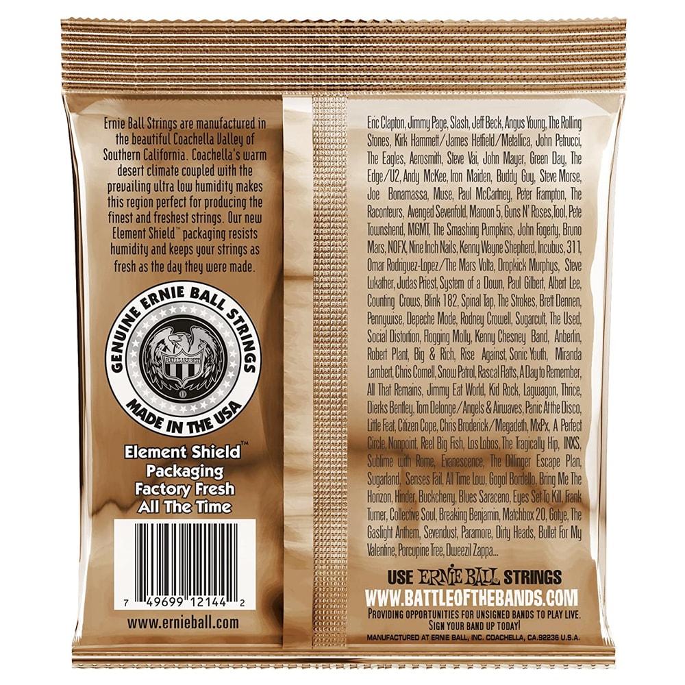 Cuerdas Mod: 2146 para Guitarra Electroacustica. 6-String. Medium Light Phosphor Bronze .012 - .0542