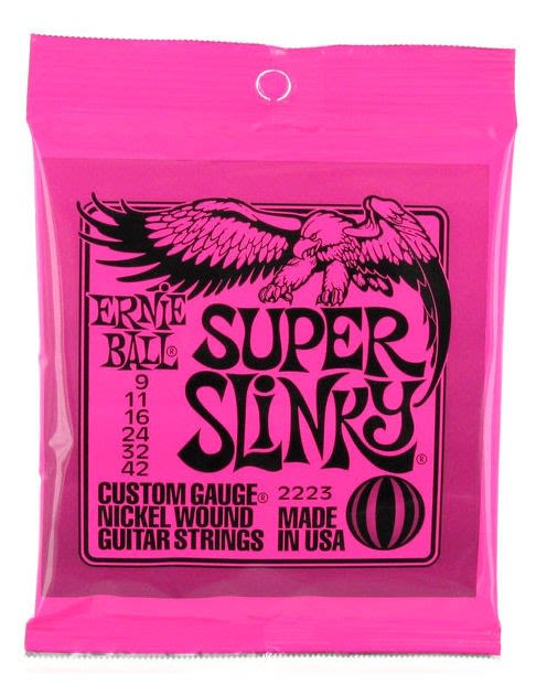 Cuerdas Mod: 2223 para Guitarra Electrica. 6-String. Super Slinky .009 - .042 3