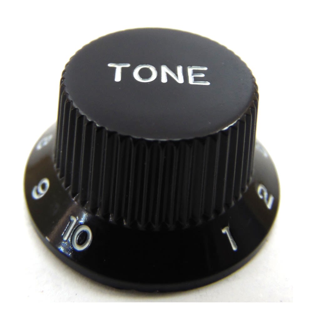 Perilla Plastica para Tono. Black. Stratocaster y Telecaster. Mod: KB-240T1