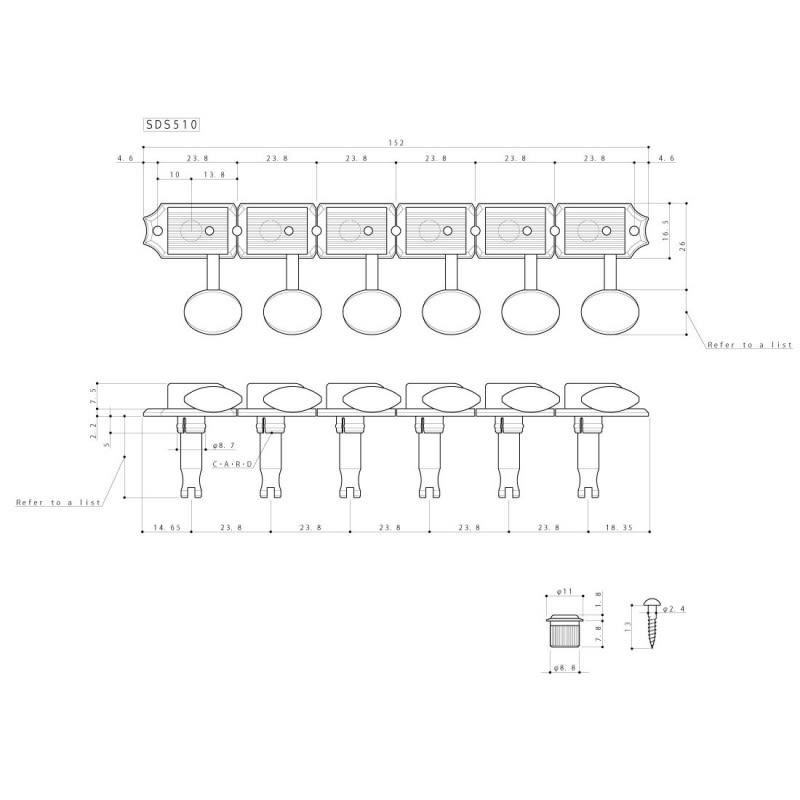 Clavijero 6L Nickel SDS510-059