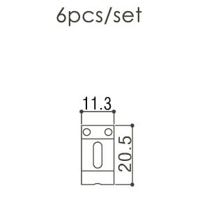 Saddles para Guitarra S101. Color: Nickel2