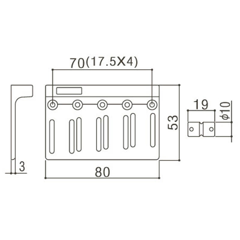 Puente para Bajo Electrico 4-String. Mod. 201B. Cosmo Black2