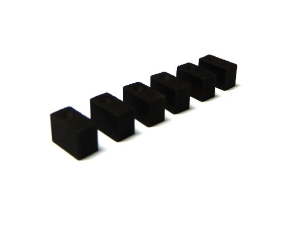 Headless Guitar Bridge String Saddles. Color Black (6 Pcs) 2