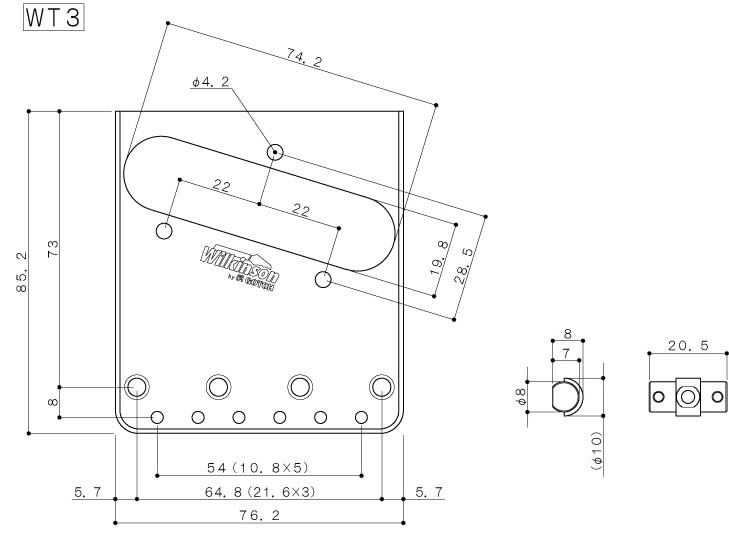 Puentes Fijos Gotoh Telecaster Vintage WT3 Nickel2