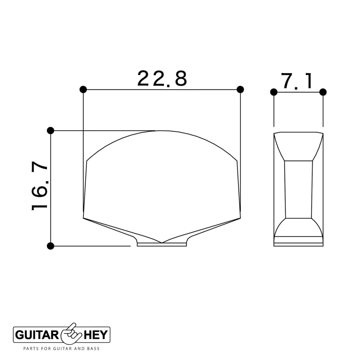 Clavijero con Locking MGT 3L+3R Chrome SG381-076