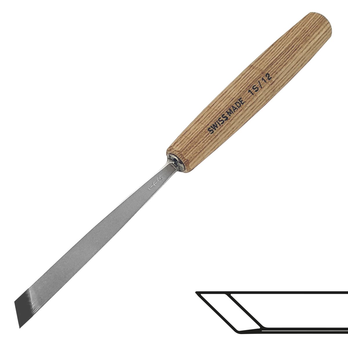 Gubia No 1S. Doble Bisel en Angulo de 12 mm de ancho 0