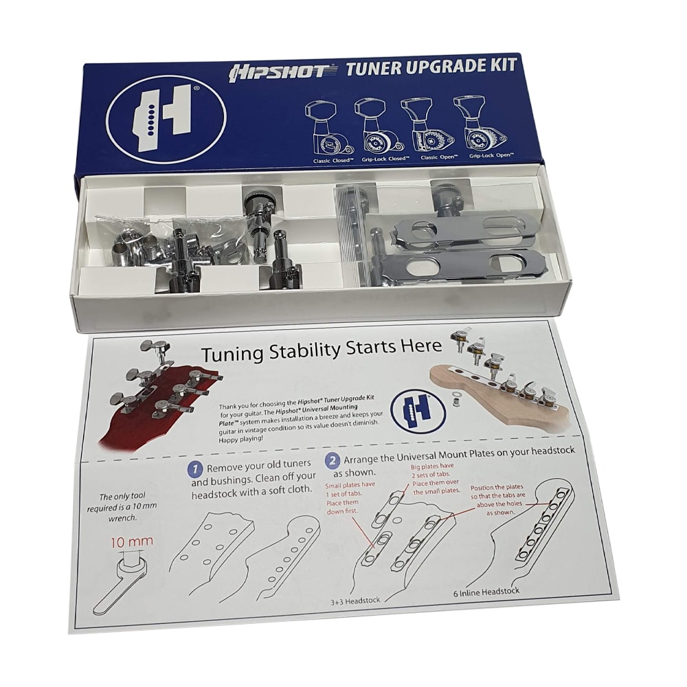 Clavijero 3L+3R con Locking. Mod 6K2EL0C. Boton: 07. Color Chrome5