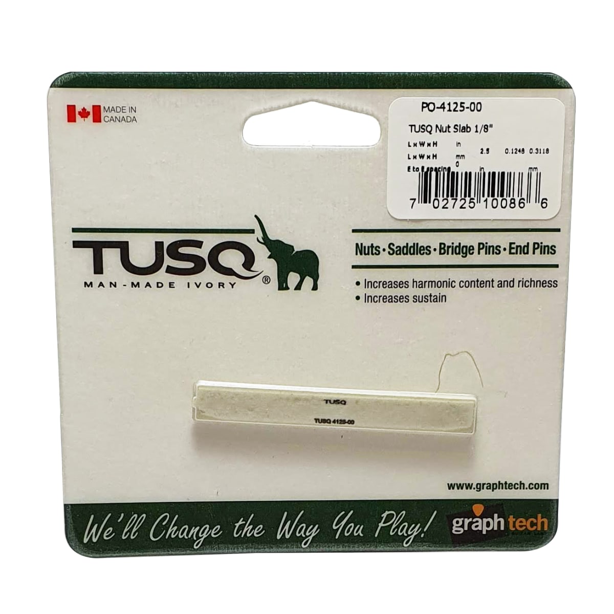 Cejuela en Bruto de 63.5mm x 3.17mm x 7.92mm. Mod: PQ-4125-00 0