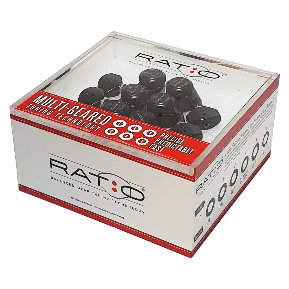 Clavijero 6L con Locking. Mod: PRL-8721-B0. Boton: 07. Color: Black 0