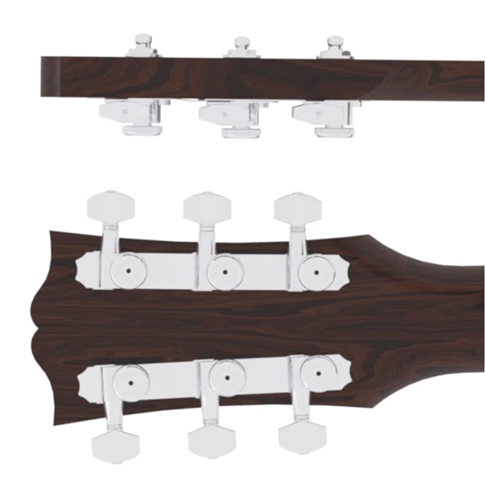 Clavijero 3L+3R con Locking. Mod 6K2EL0C. Boton: 07. Color Chrome8