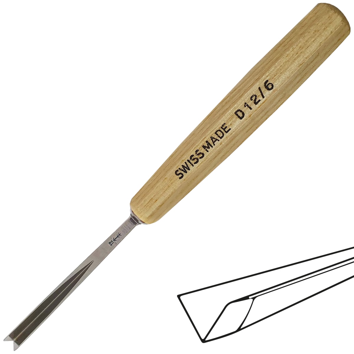  Gubia D12 de 6 mm de ancho Partidor para Xilografia 0