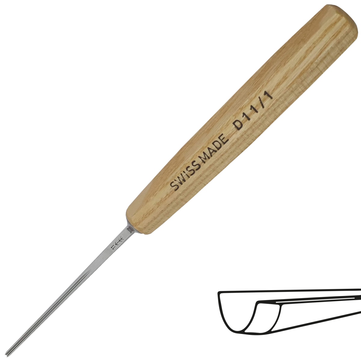  Gubia D11 de 1 mm de ancho. En U para Xilografia 0