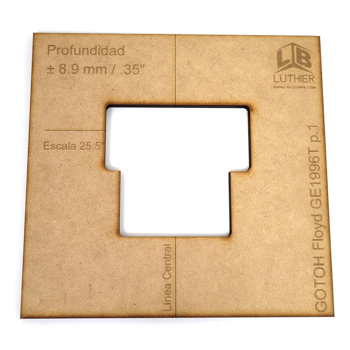 Set Plantilla MDF 5mm para Ruteo Floyd Rose Gotoh GE1996T2