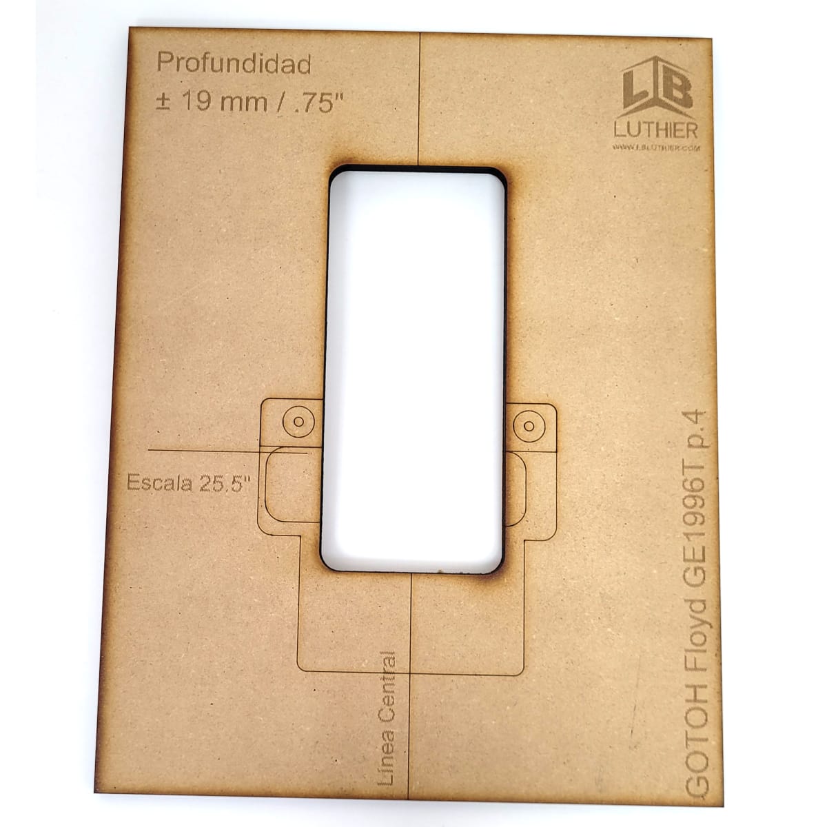 Set Plantilla MDF 5mm para Ruteo Floyd Rose Gotoh GE1996T5