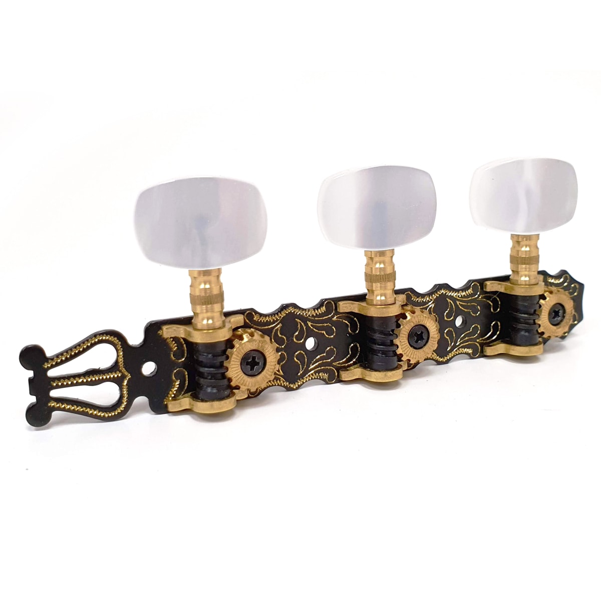 Clavijero para Guitarra Clasica. Mod: 219.01. Black-Gold con Lira9