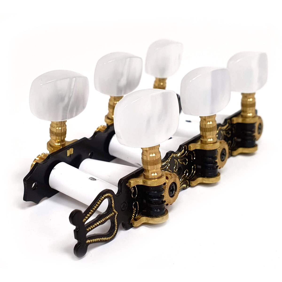 Clavijero para Guitarra Clasica. Mod: 219.01. Black-Gold con Lira4