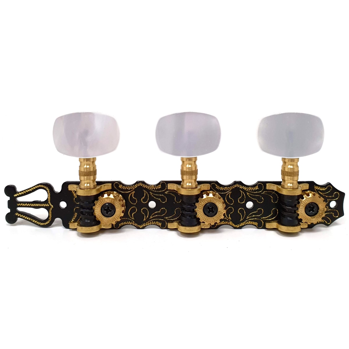 Clavijero para Guitarra Clasica. Mod: 219.01. Black-Gold con Lira5