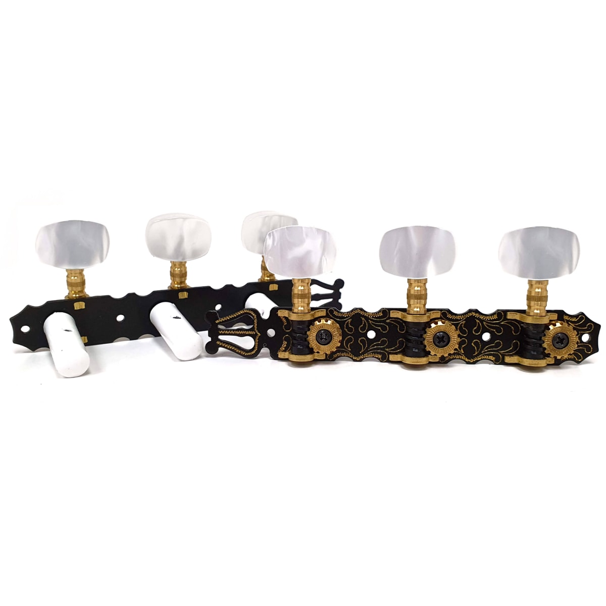 Clavijero para Guitarra Clasica. Mod: 219.01. Black-Gold con Lira7