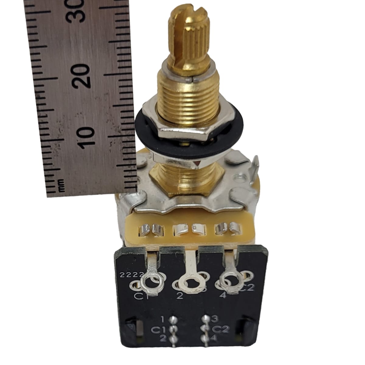 Potenciometro Pushpull Stewmac CTS #450S 3912 EEUU DPDT de 500K. Vastago Largo Item # 02292