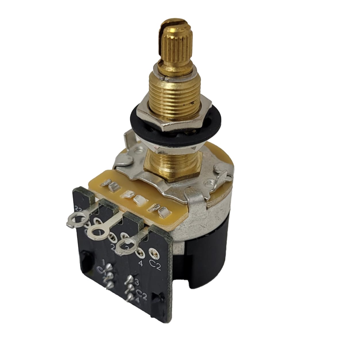 Potenciometro Pushpull Stewmac CTS #450S 3912 EEUU DPDT de 500K. Vastago Largo Item # 02297