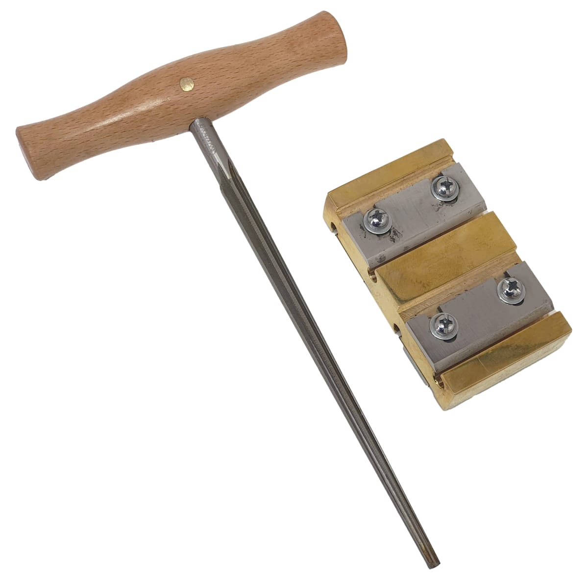 Set de Escariador Conico tipo Flauta y Sacapuntas para Clavijas de Violin 1/2 0