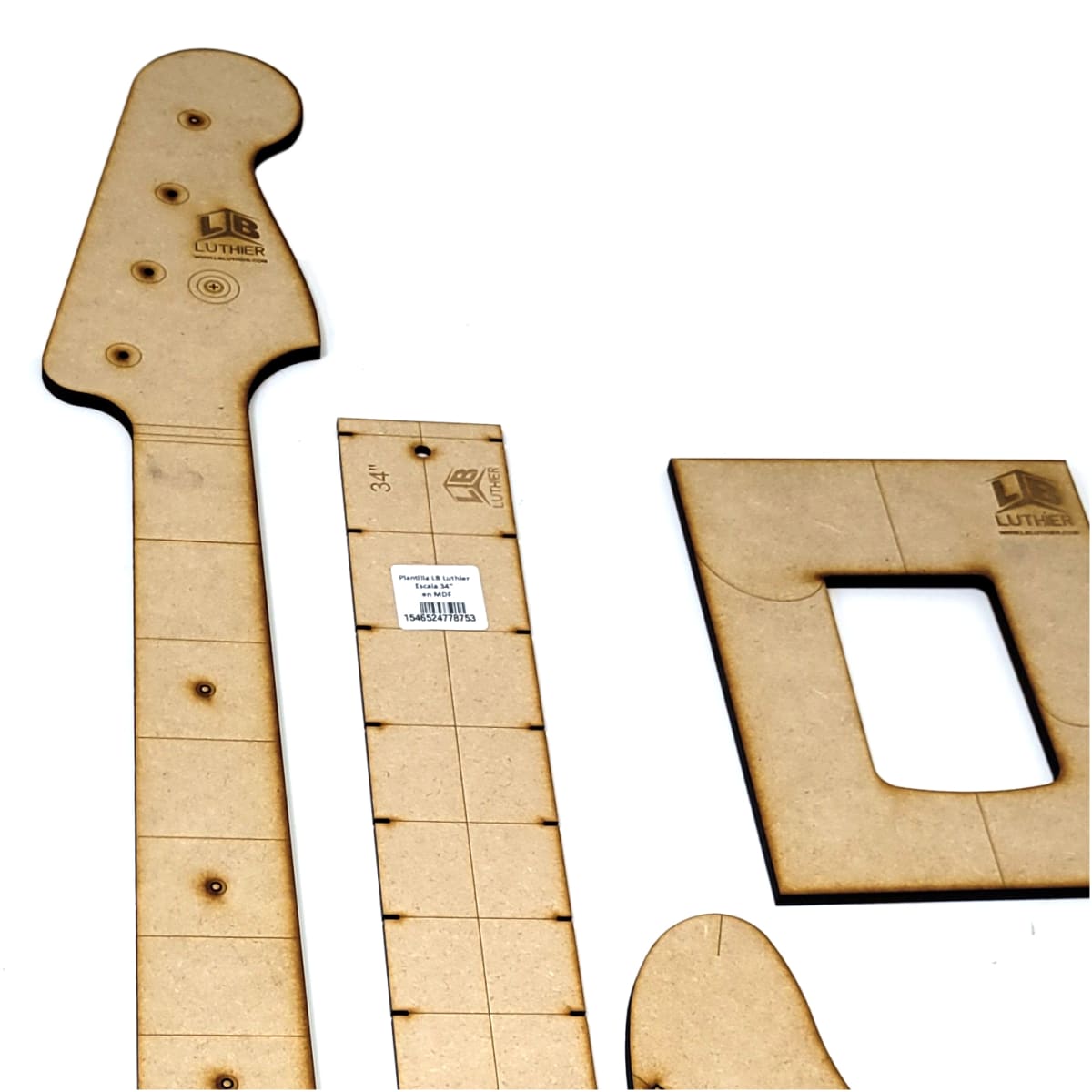 Set de Plantilla en MDF 5 mm tipo Presicion Bass6