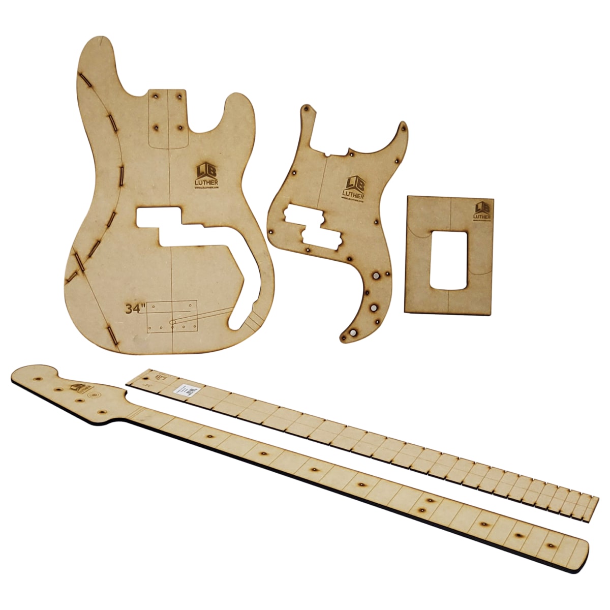 Set de Plantilla en MDF 5 mm tipo Presicion Bass4