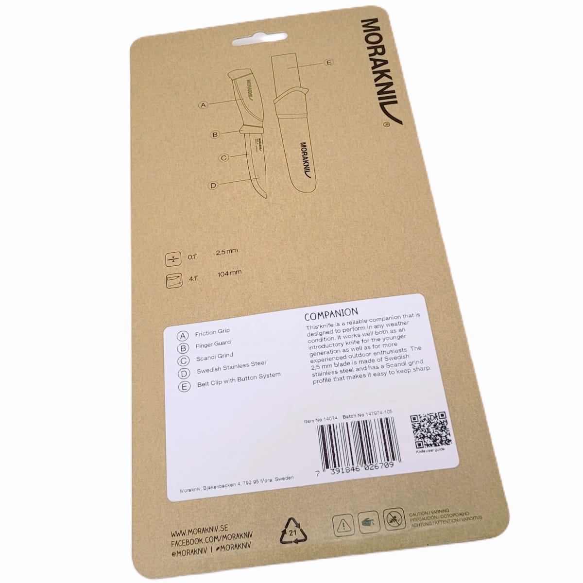 Cuchillo Morakniv Companion 14074 Outdoor Sports Color Olive Green6