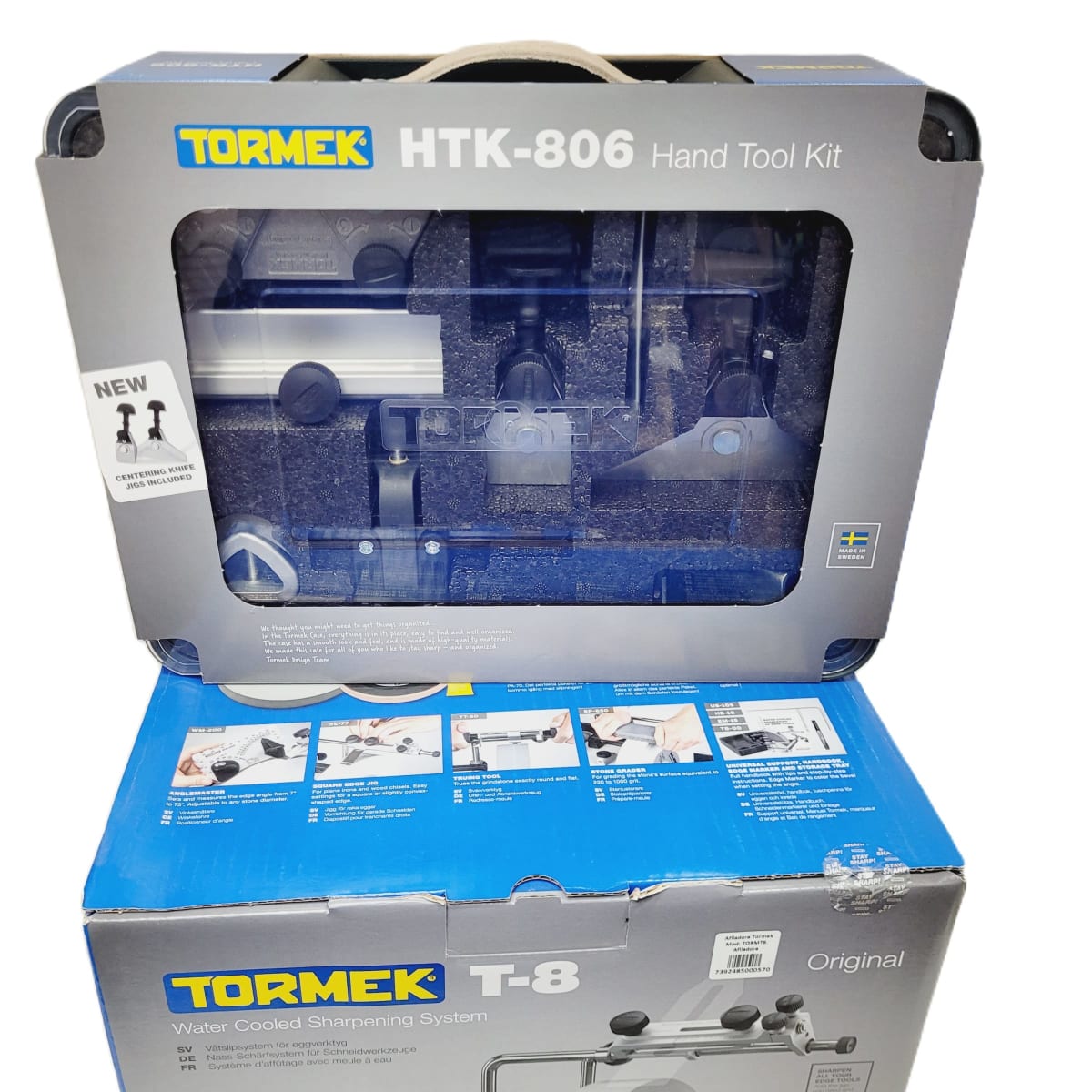 Pack Afiladora Tormek TORMT8 con Kit de Guias de Afilado HTK-1006 y TNT-80832