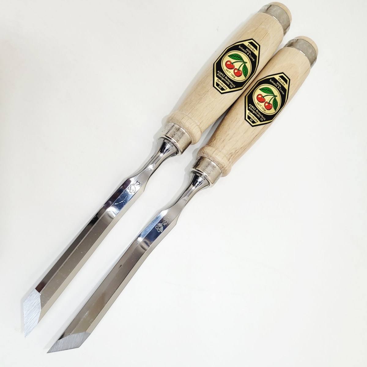 Set de Formon Two Cherries Mod 1058 12mm 2 pcs forma codillo, corte obliculo (derecho e izquierdo)5