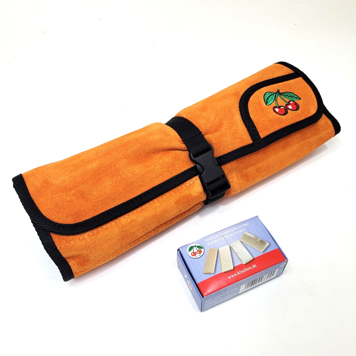 Set 3157 LRT de 12 Gubias 4 Mini Piedras de Arkansas y 1 Estuche de Cuero Two Cherries para Tallado5