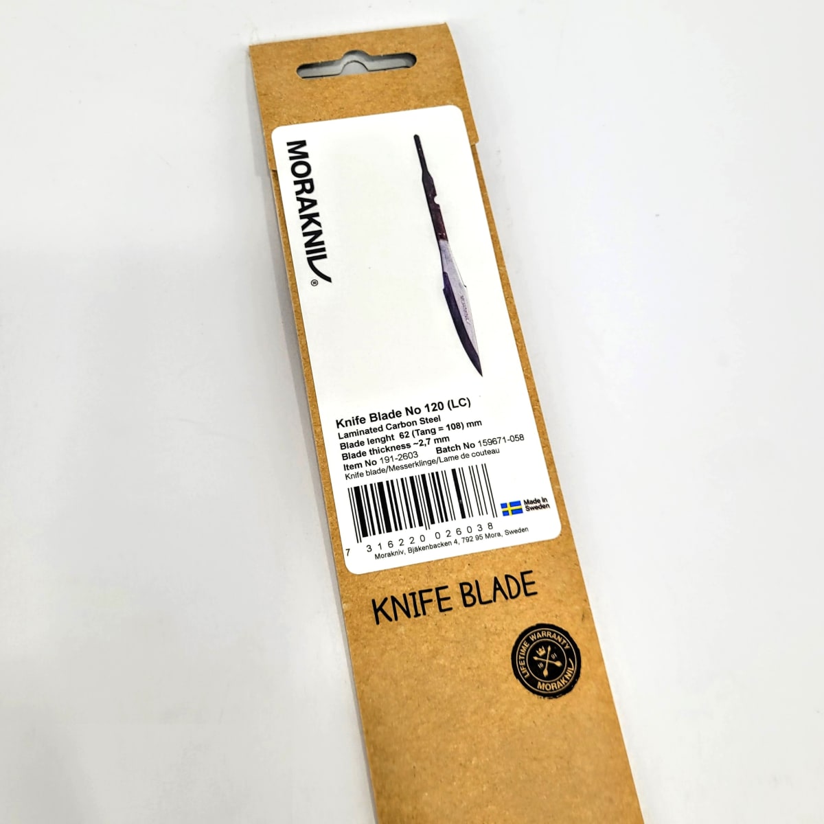 Hoja de Cuchillo Morakniv 191-2603 de 62mm x 2.7mm para Tallado en Madera No 120 (LC) Acero Laminado5