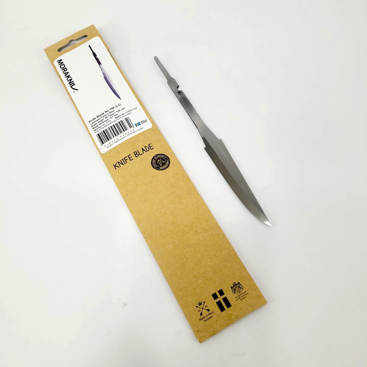 Hoja de Cuchillo Morakniv 191-2423 de 85mm x 2.7mm para Tallado en Madera No 106 (LC) Acero Laminado2