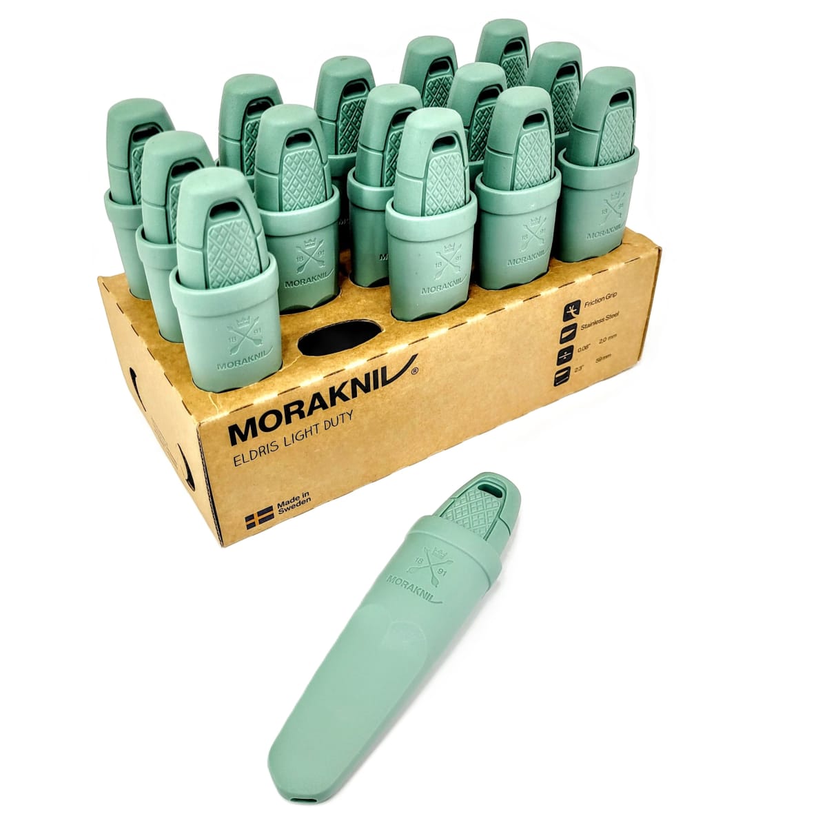 Cuchillo Morakniv 13898 Eldris LightDuty™ (S) Acero Inoxidable Color Mint Green2