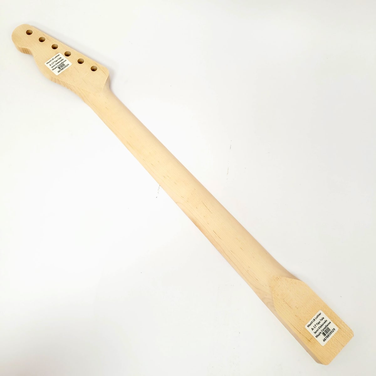Mastil LB Luthier A-17 Tipo Tele Semi Elaborado de Maple Canadiense Especial4