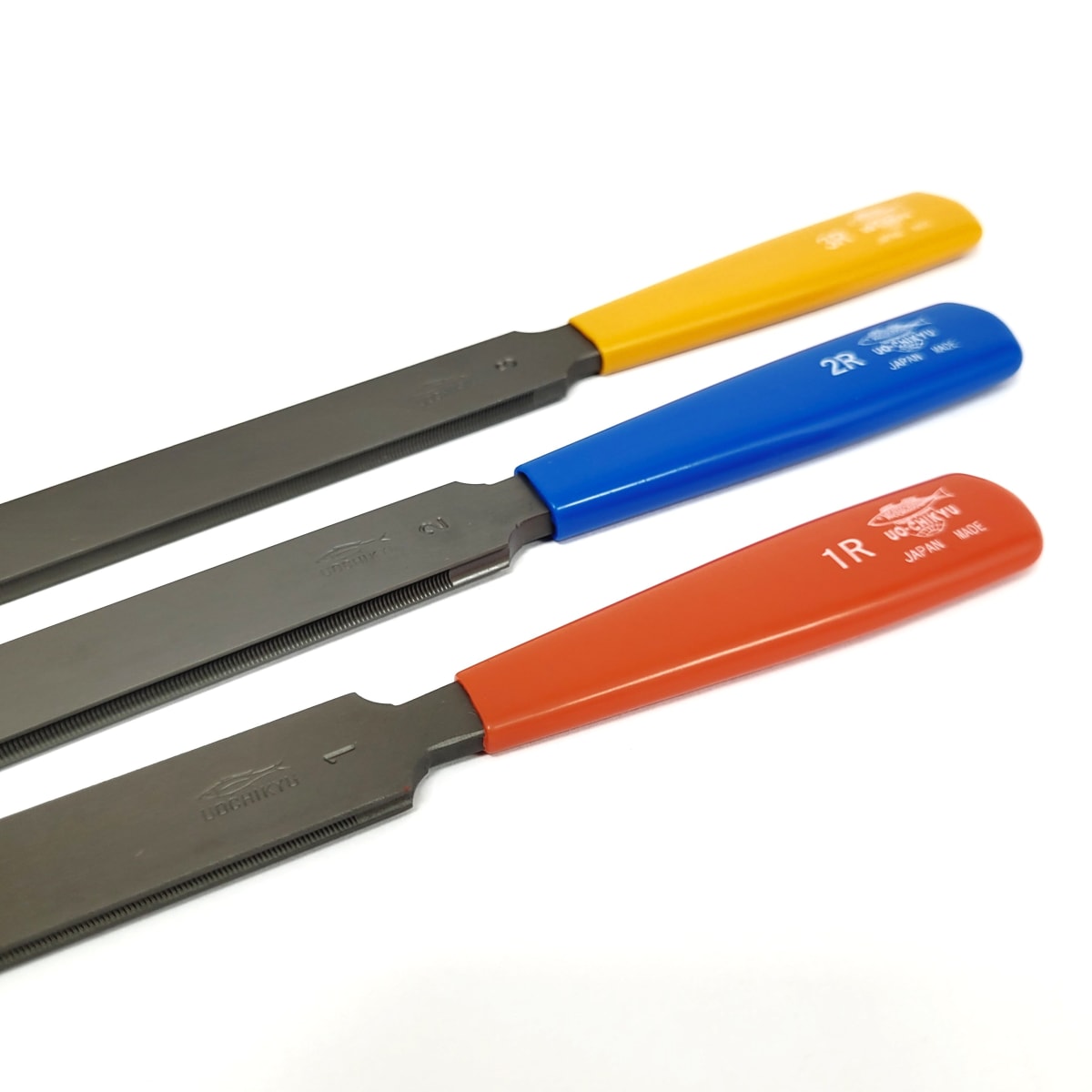 Set de Limas Japonesas para Coronar Trastes 5002 Set de 3 limas Fino Medium Jumbo Made in Japán5