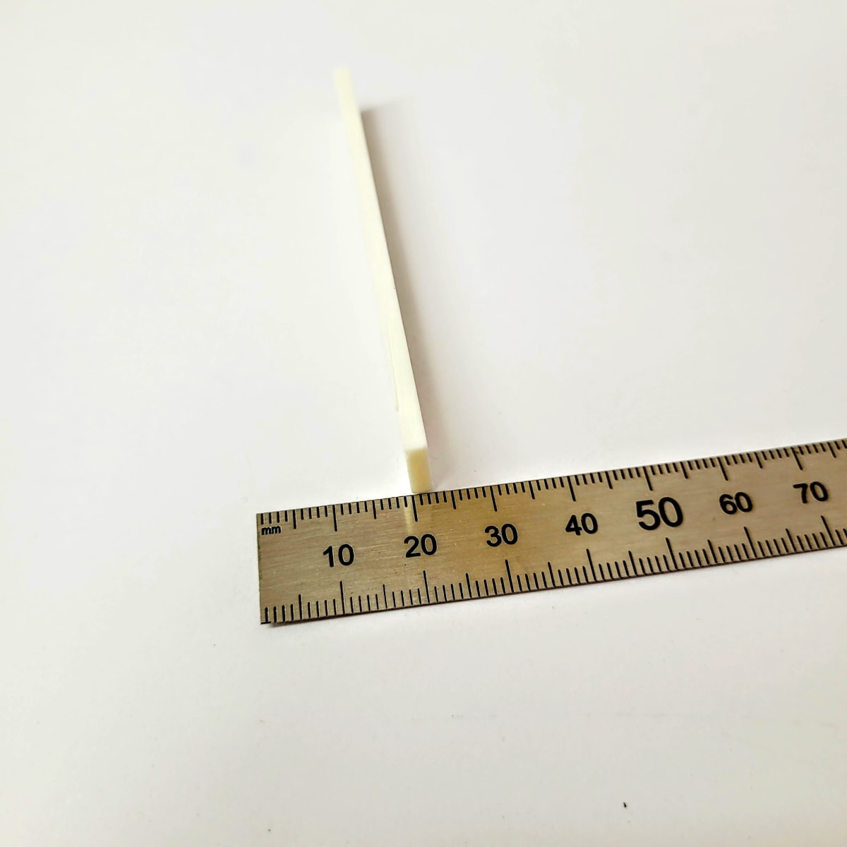 Cejillo en Bruto de 80 mm de largo. Mod: L-2010-A en Bruto para puente (80x3x10mm) n° 34