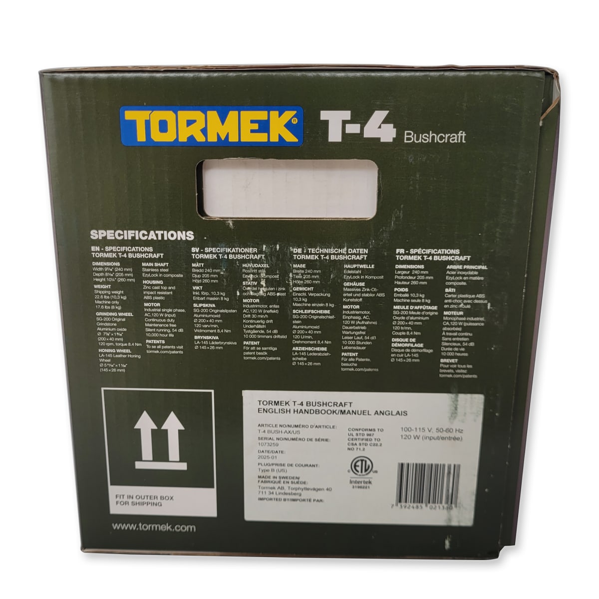 Afiladora Profesional Tormek T4 Bushcraft para Herramientas12