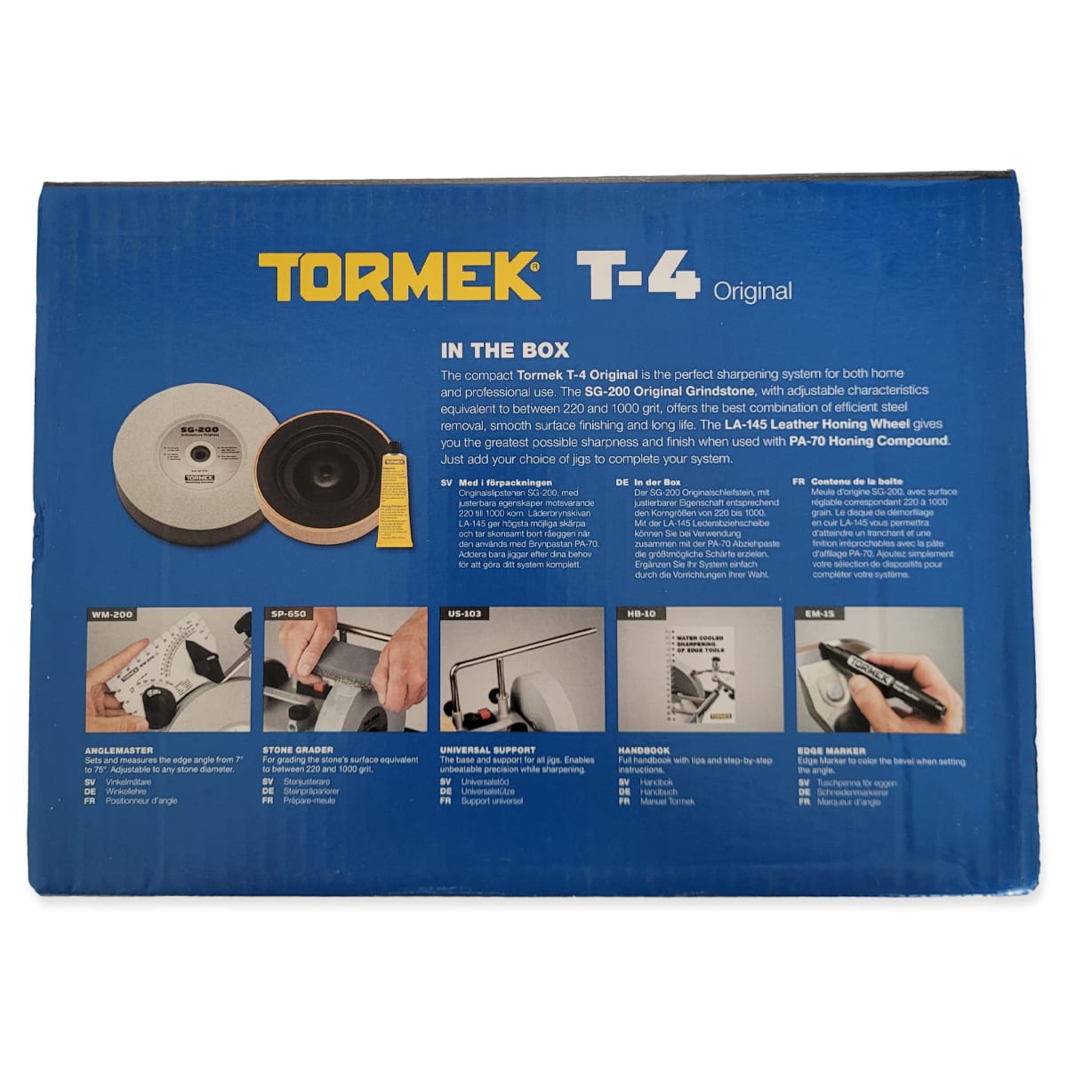 Pack Afiladora Tormek TORMT4 con Kit de Guias de Afilado HTK-1006 y TNT-80823