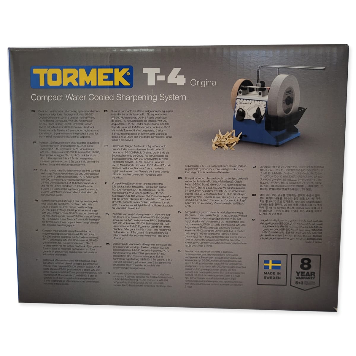 Pack Afiladora Tormek Mod: TORMT4 + Kit de Guias de Afilado HTK-100614