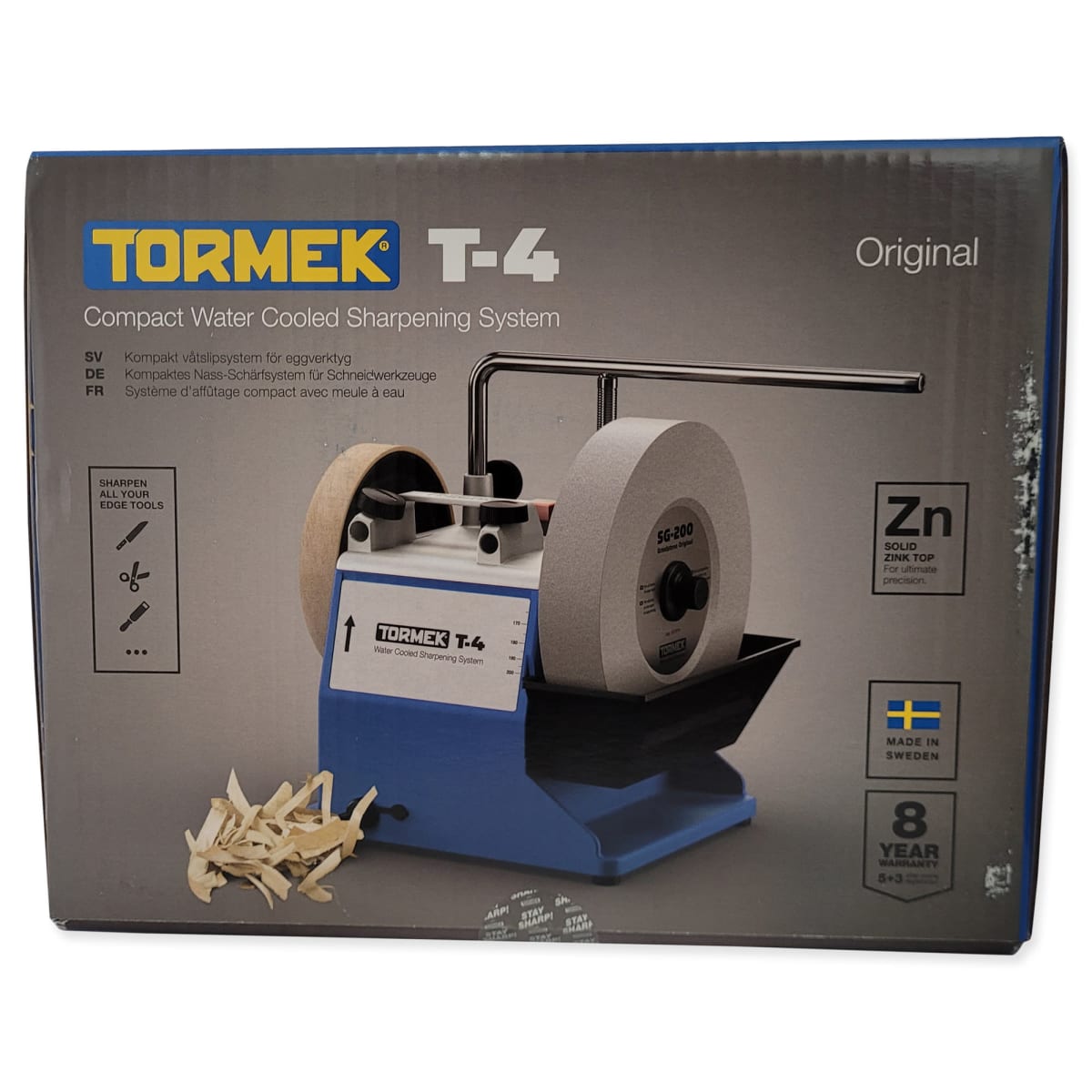 Pack Afiladora Tormek TORMT4 con Kit de Guias de Afilado HTK-1006 y TNT-80819