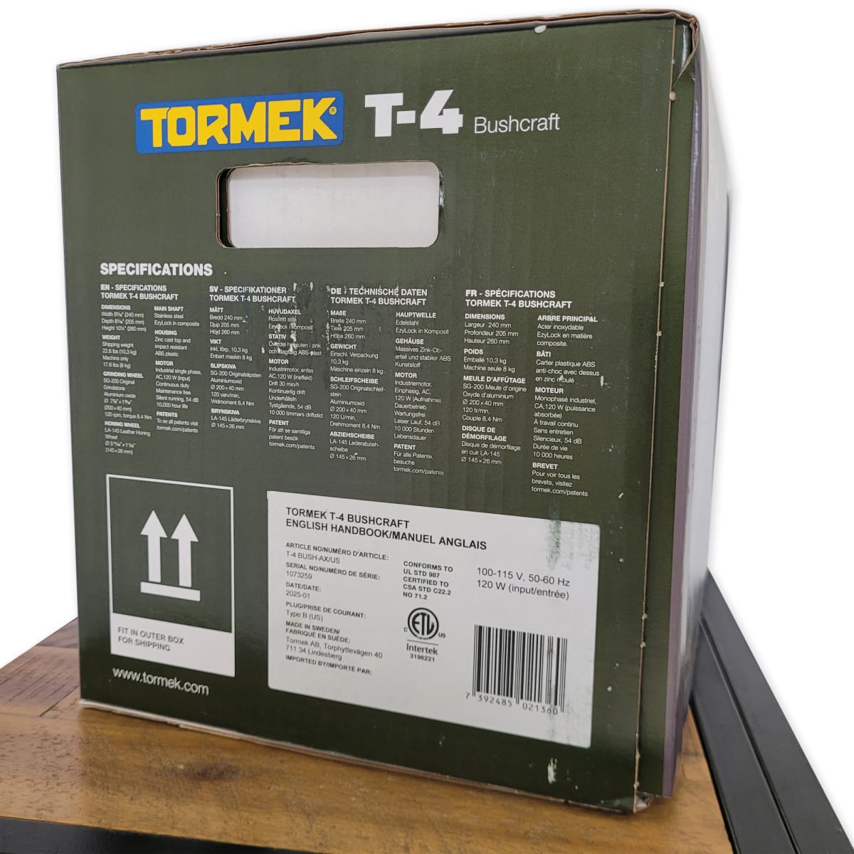 Afiladora Profesional Tormek T4 Bushcraft para Herramientas16