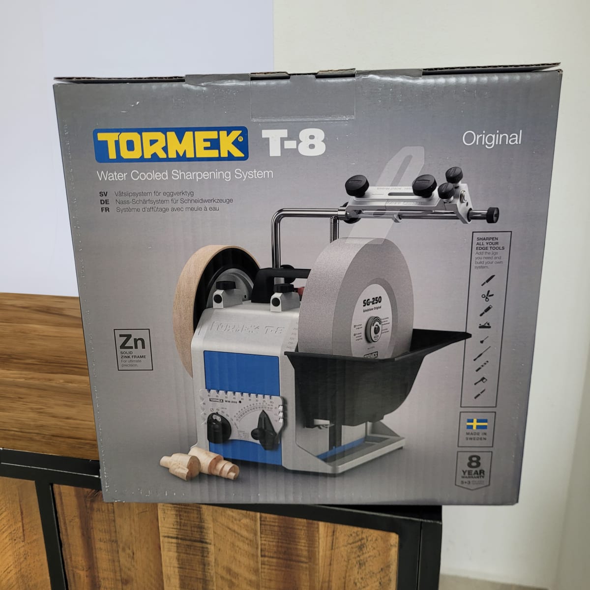 Pack Afiladora Tormek Mod: TORMT8 + Kit de Guias de Afilado HTK-100628