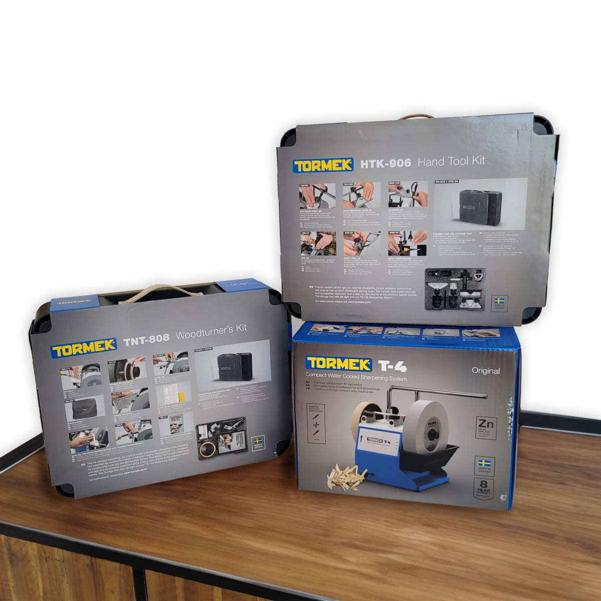 Pack Afiladora Tormek TORMT4 con Kit de Guias de Afilado HTK-1006 y TNT-8082